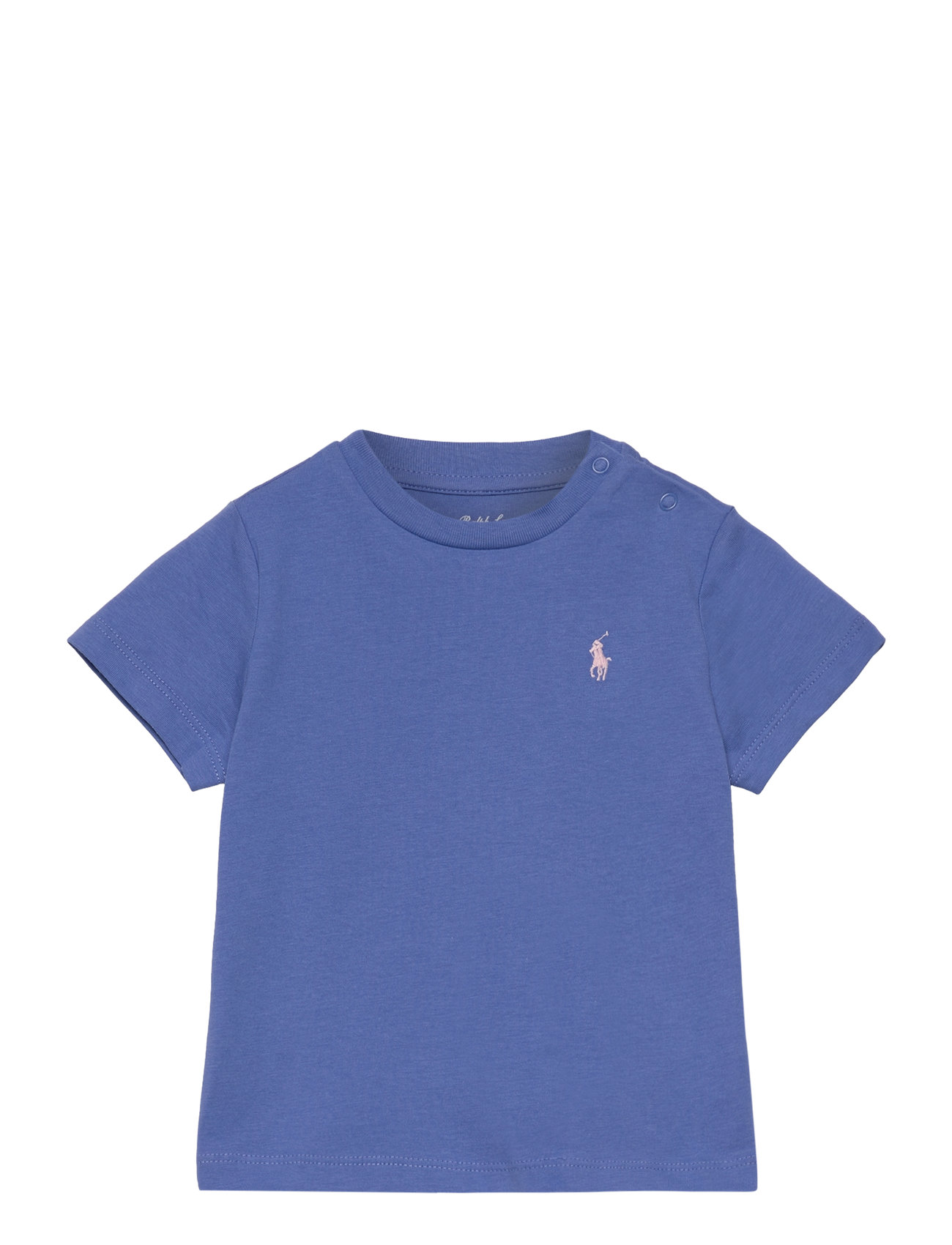 Cotton Jersey Crewneck Tee Tops T-Kortærmet Skjorte Blue Ralph Lauren Baby