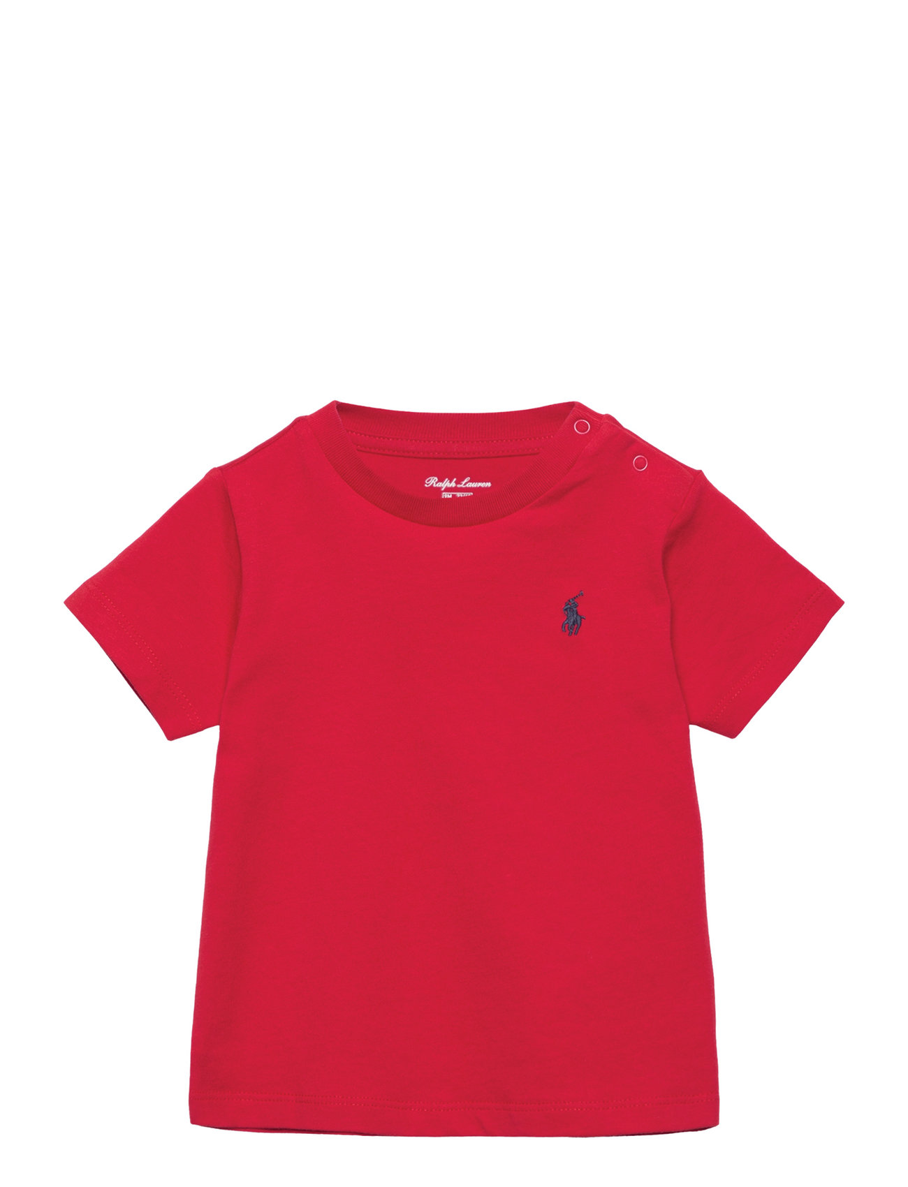 Cotton Jersey Crewneck Tee Tops T-Kortærmet Skjorte Red Ralph Lauren Baby