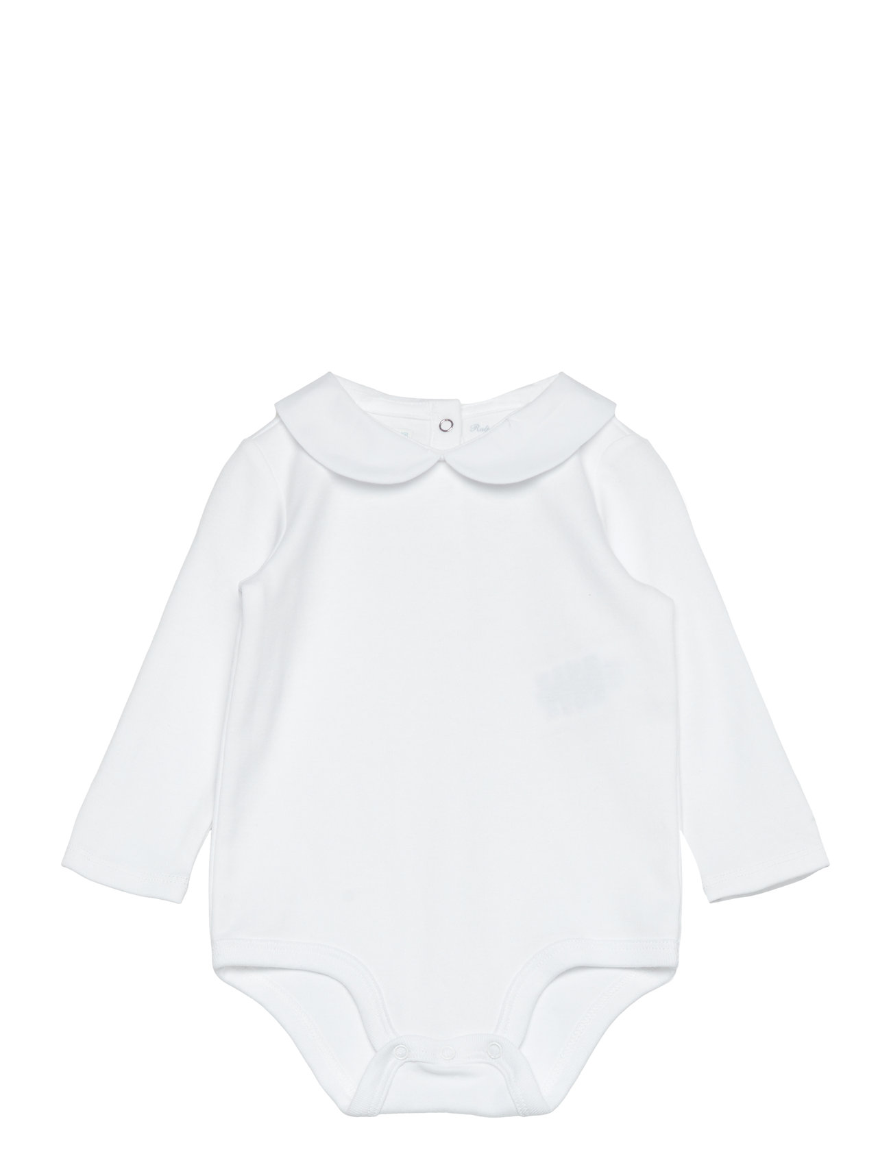 Organic Cotton Interlock Bodysuit Bodies Long-sleeved White Ralph Lauren Baby