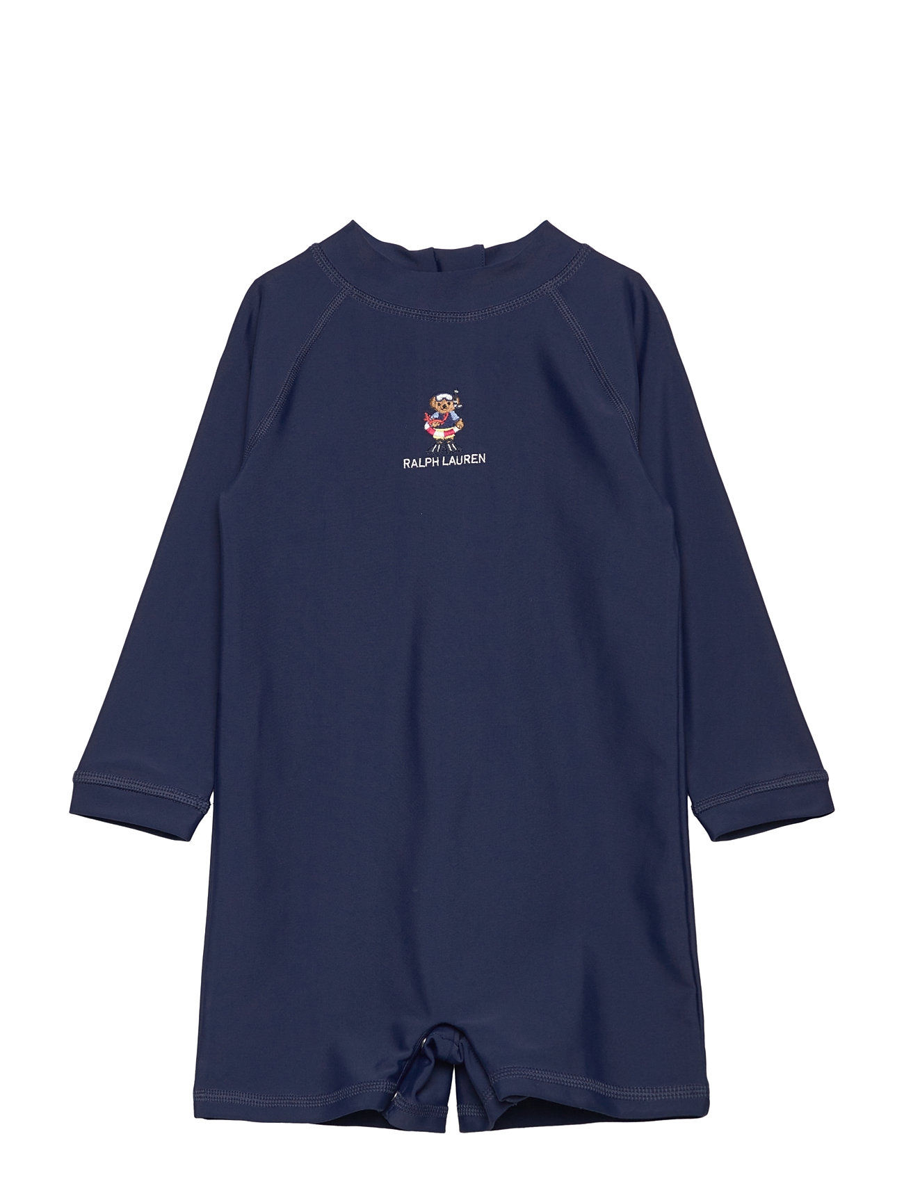 Ralph Lauren Baby Polo Bear Rash Guard Shortall Marinblå