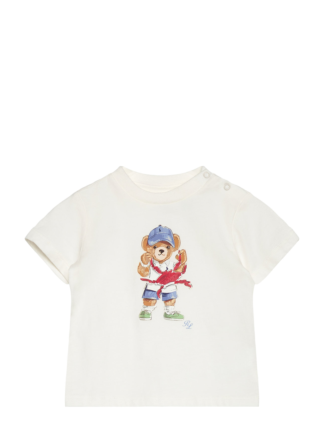 Ralph Lauren Baby Polo Bear Cotton Jersey Tee Vit