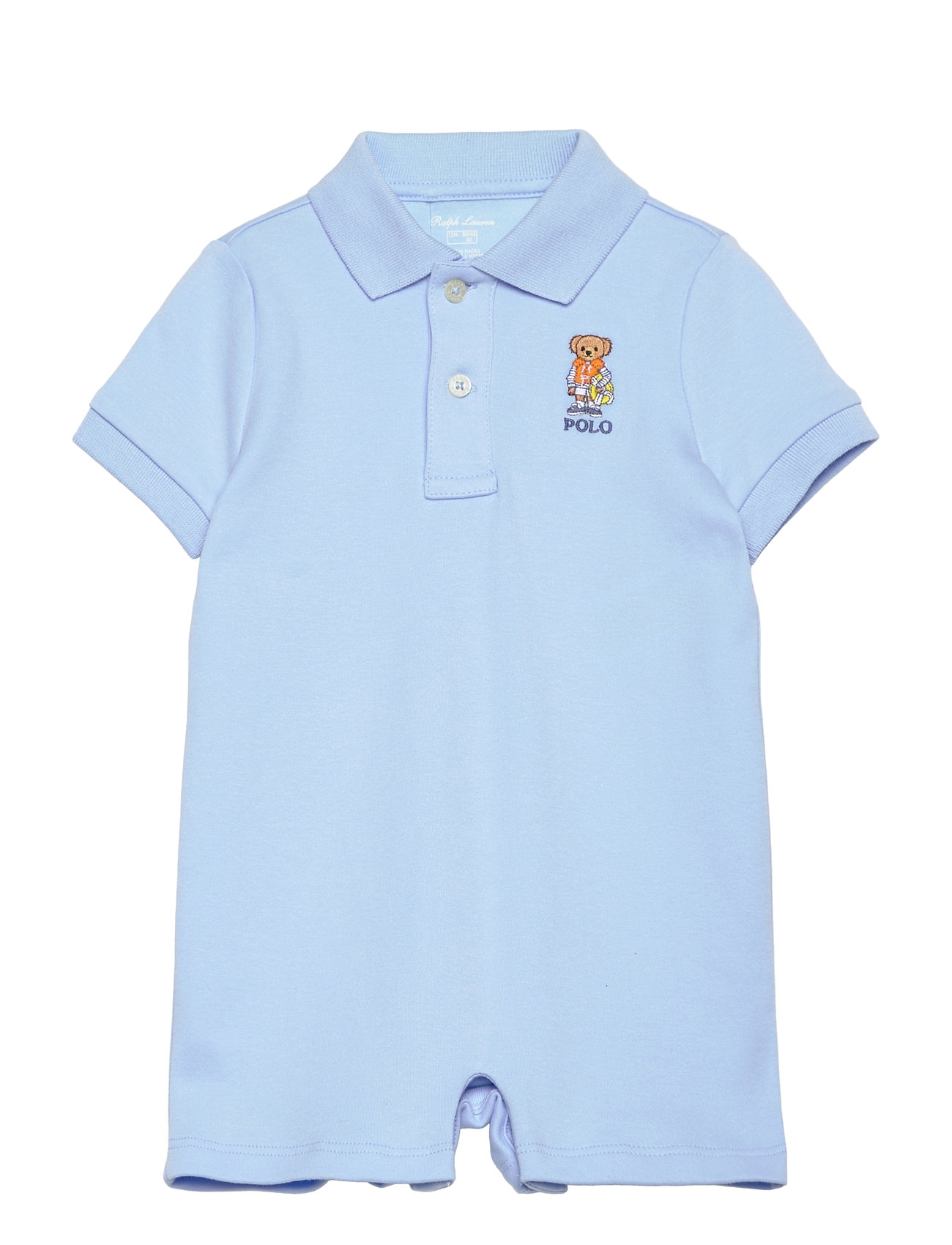 Ralph Lauren Baby Polo Bear Soft Cotton Polo Shortall Blå