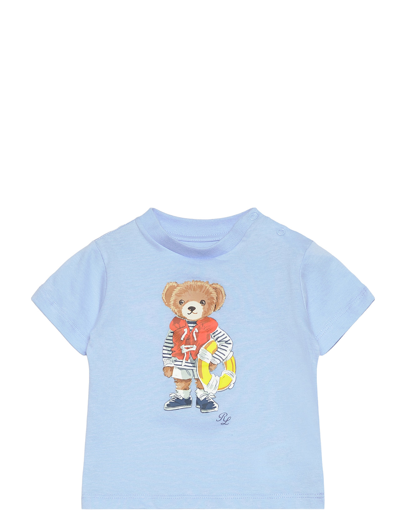 Ralph Lauren Baby Polo Bear Cotton Jersey Tee Blå