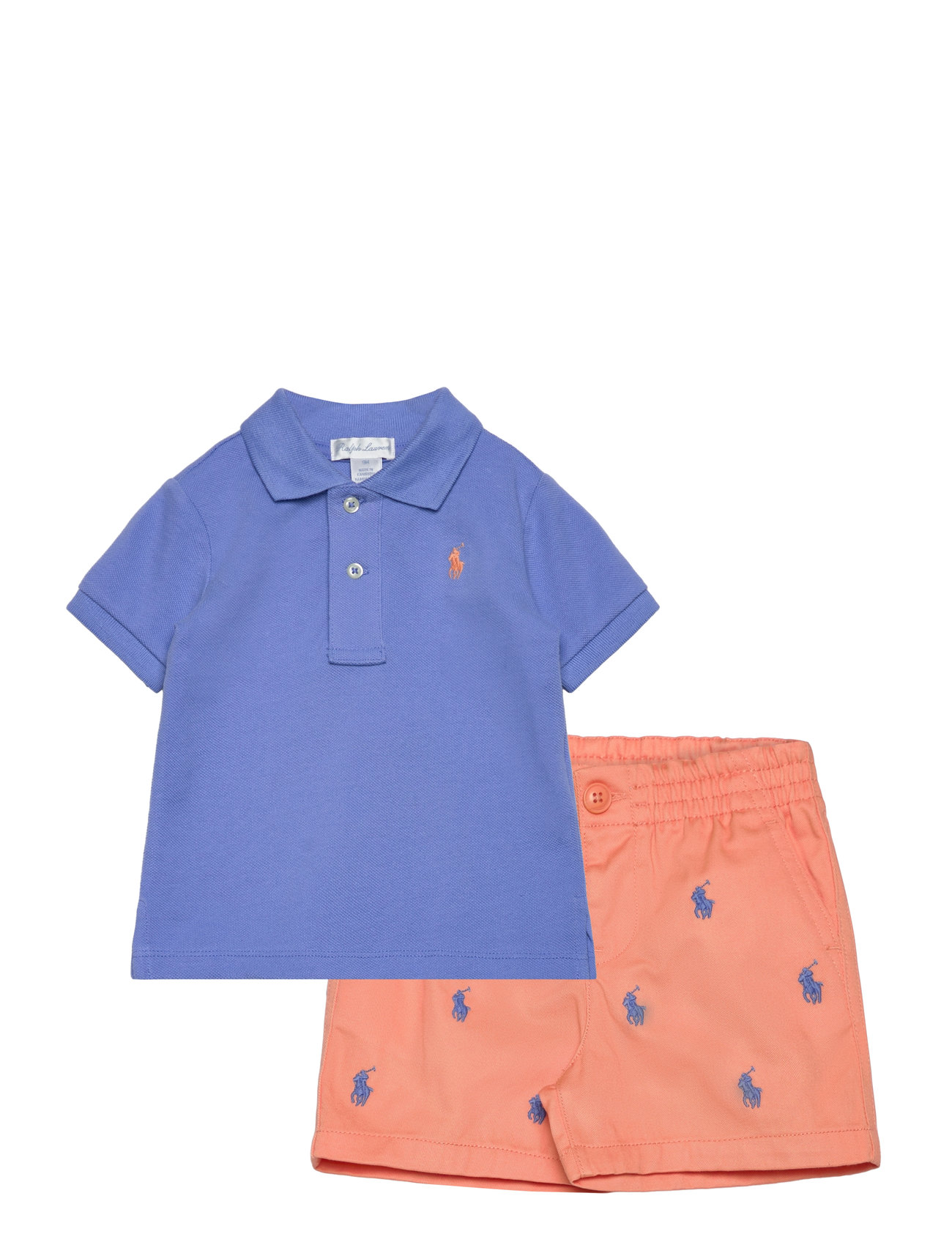 Ralph Lauren Baby Mesh Polo Shirt & Chino Short Set Blå