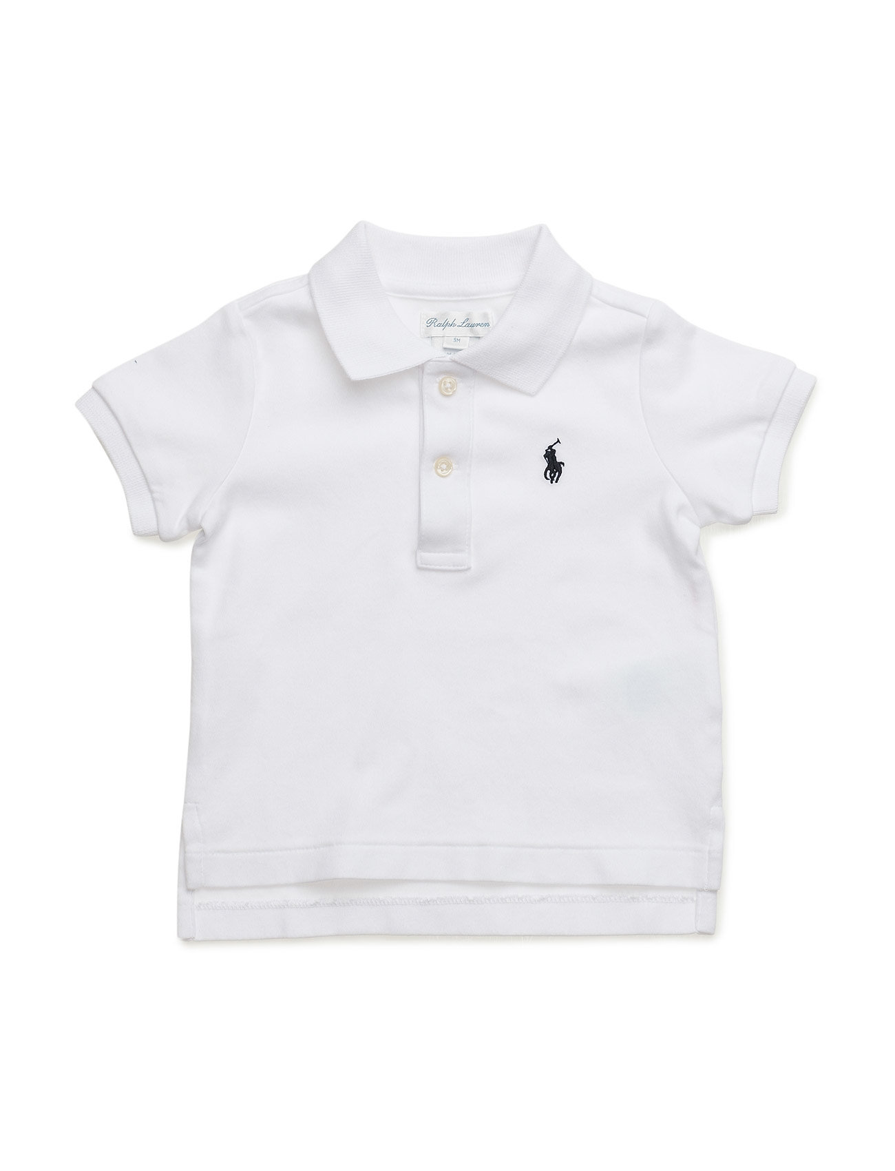 Cotton Interlock Polo Shirt Tops T-Kortærmet Skjorte White Ralph Lauren Baby