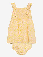 Ralph Lauren Baby - Ruffled Dress & Bloomer - sleevless baby dresses - yellow multi - 1