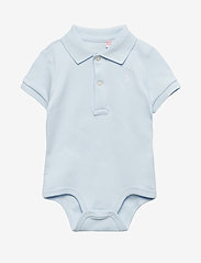 Ralph Lauren Baby - Soft Cotton Polo Bodysuit - short-sleeved bodies - beryl blue - 0