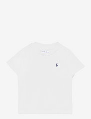 Ralph Lauren Baby - Cotton Jersey Crewneck Tee - plain short-sleeved t-shirts - white - 0