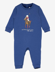 Polo Bear & Big Pony Fleece Coverall - BLUE YACHT