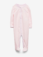 Floral-Trim Cotton Coverall - DELICATE PINK