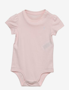 Cotton Jersey Bodysuit - plain short-sleeved bodies - delicate pink
