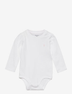 Puff-Sleeve Jersey Bodysuit - long-sleeved bodies - white