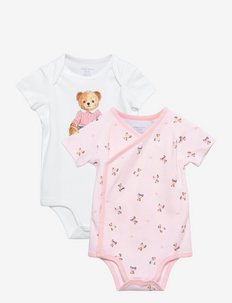 Polo Bear Cotton Shortall Gift Set - wrap bodies - pink multi