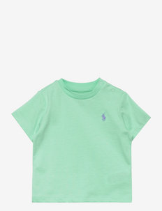 Cotton Jersey Crewneck Tee - plain short-sleeved t-shirt - aqua verde/c1390