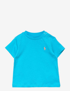 Cotton Jersey Crewneck Tee - plain short-sleeved t-shirt - cove blue/c2451