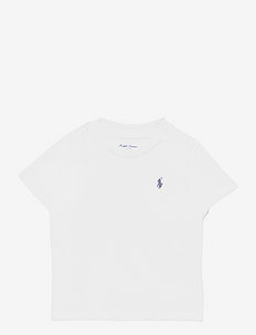 Cotton Jersey Crewneck Tee - plain short-sleeved t-shirt - white