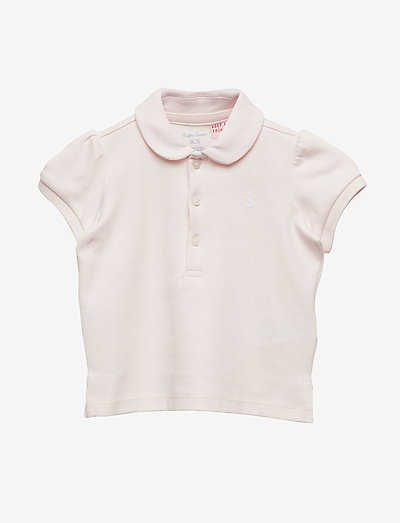 Cotton Interlock Polo Shirt - short-sleeved polos - delicate pink