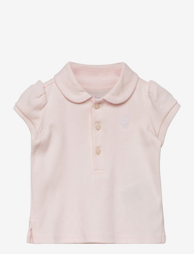 Cotton Interlock Polo Shirt - short-sleeved polos - delicate pink
