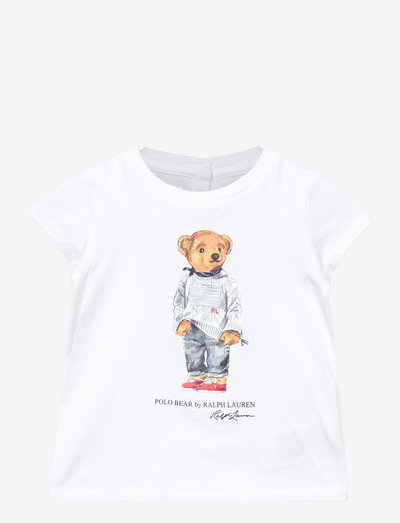 Polo Bear Cotton Jersey Tee - short-sleeved t-shirts - white