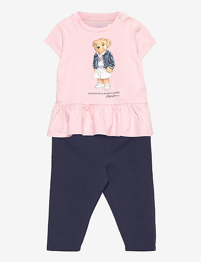 Polo Bear Jersey Top & Legging Set - 2-piece sets - hint of pink