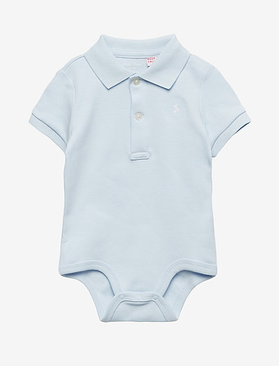 Soft Cotton Polo Bodysuit - stutterma boddí - beryl blue