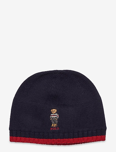 Polo Bear Cotton Hat - bonnet - rl navy