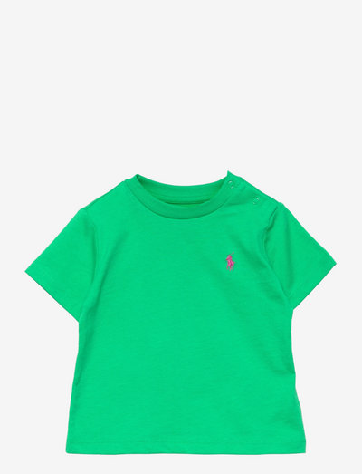 Cotton Jersey Crewneck Tee - plain short-sleeved t-shirt - cabo green/c3600