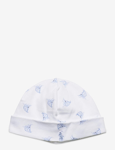 Nautical Interlock Hat - baby hats - white multi