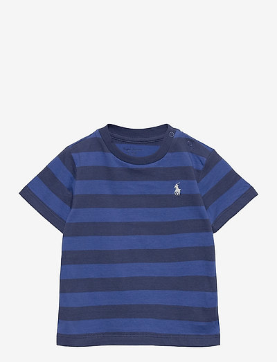 Striped Cotton Jersey Tee - short-sleeved t-shirts - liberty/light nav