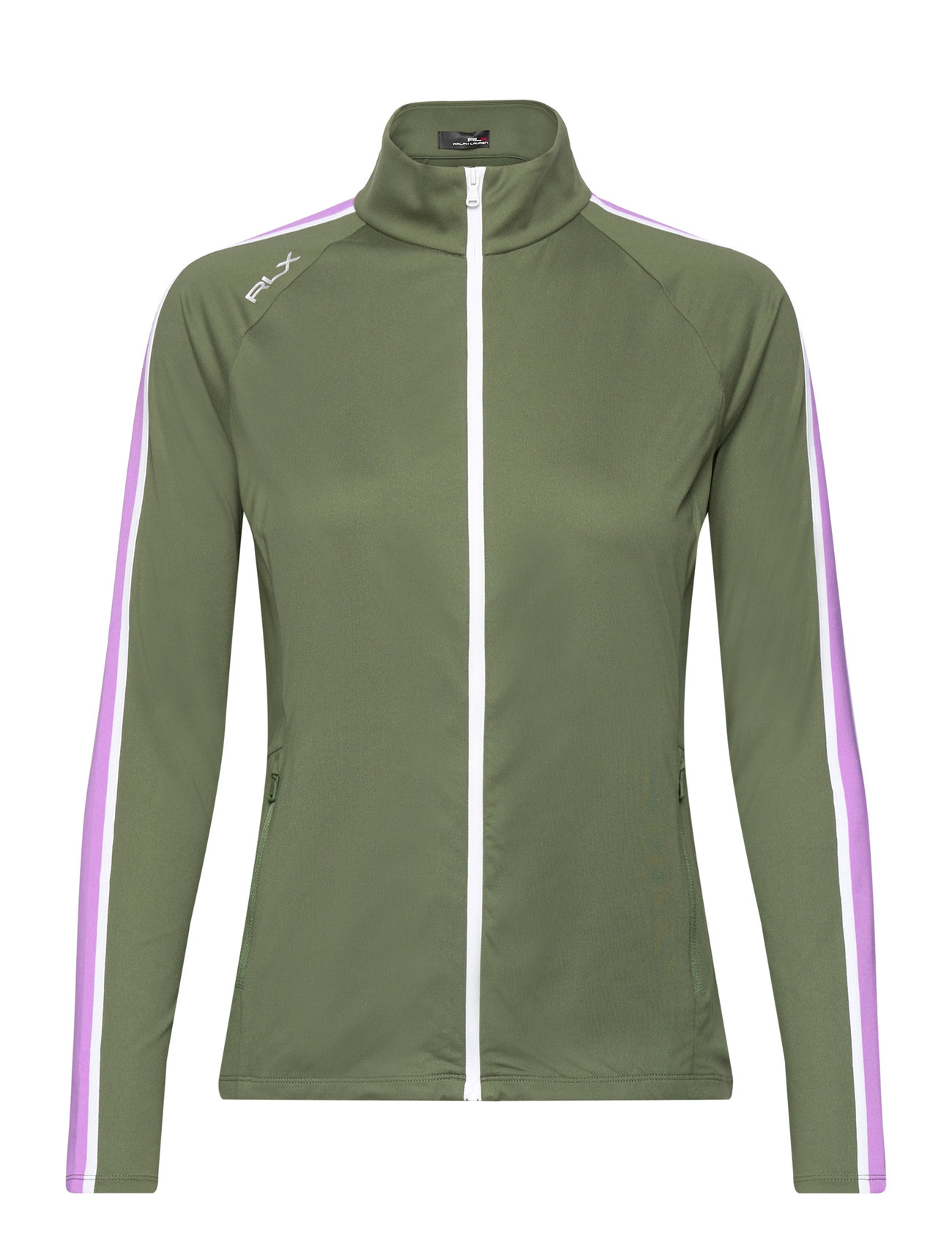 Arm-Stripe Full-Zip Jersey Jacket Sport Sweat-shirts & Hoodies Fleeces & Midlayers Green Ralph Lauren Golf