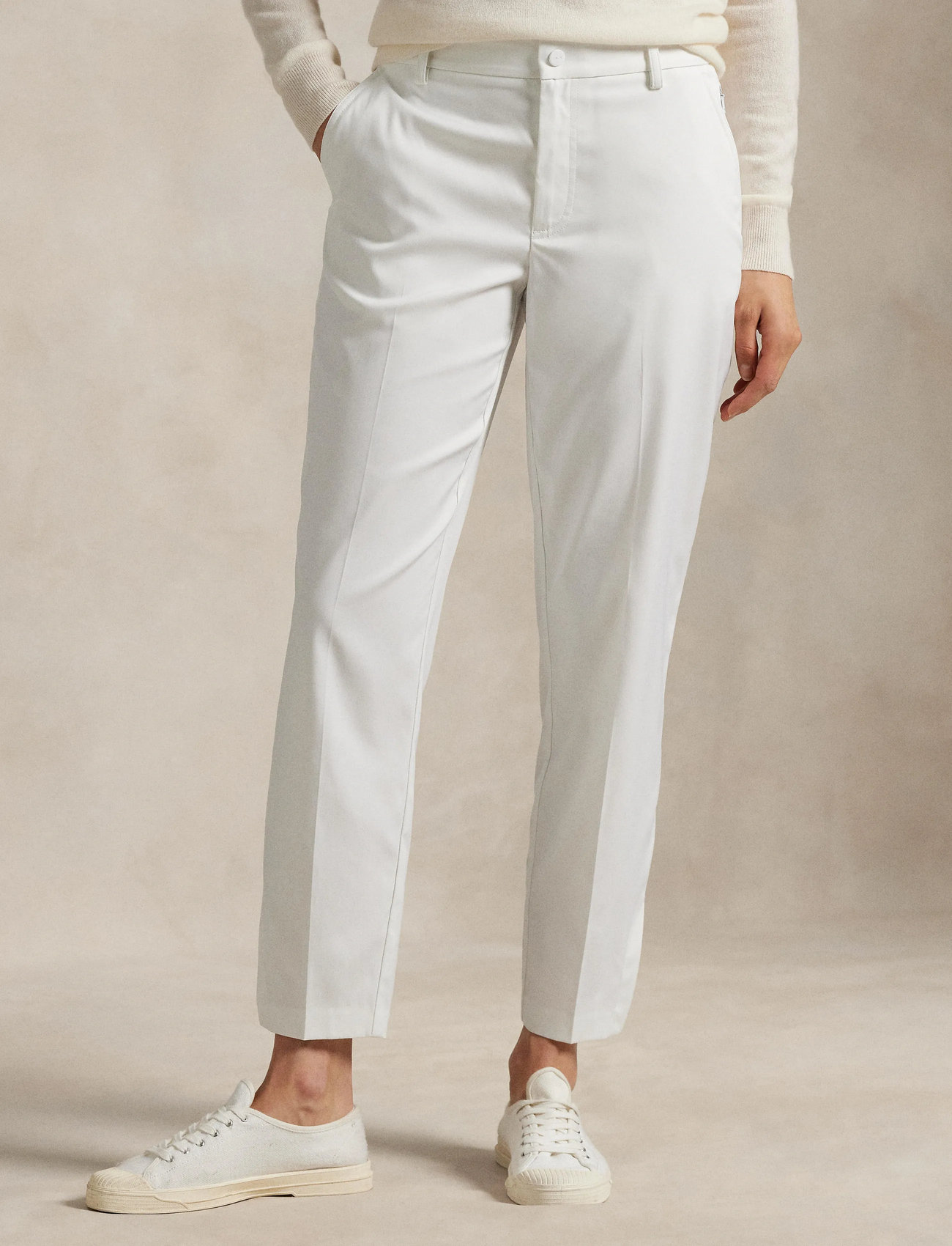 Ralph Lauren Golf Stretch Twill 5-Pocket Pant, 40, White, Sport Pants > Sport Golf Pants, Dame