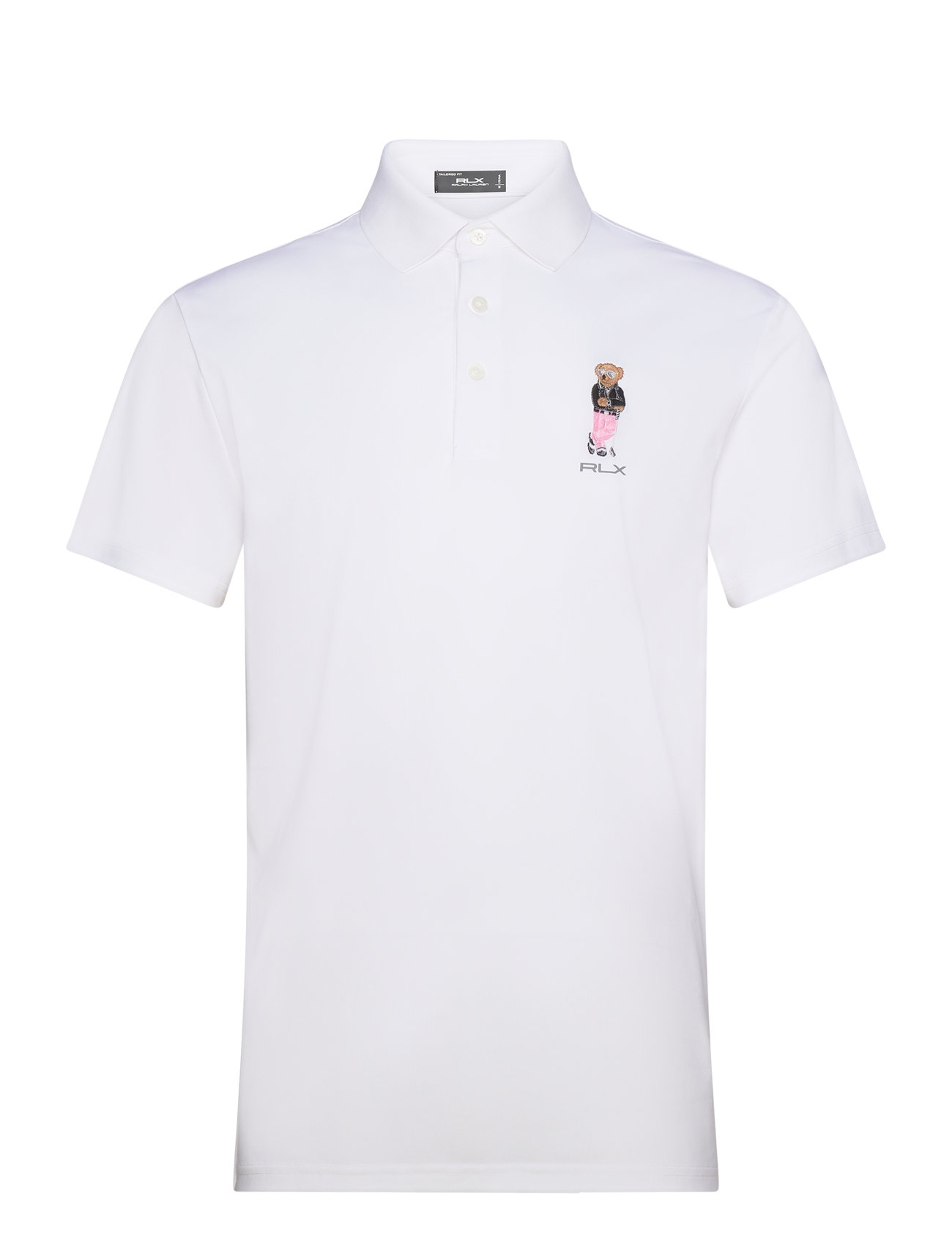 Tailored Fit Polo Bear Polo Shirt Sport Knitwear Short Sleeve Knitted Polos White Ralph Lauren Golf