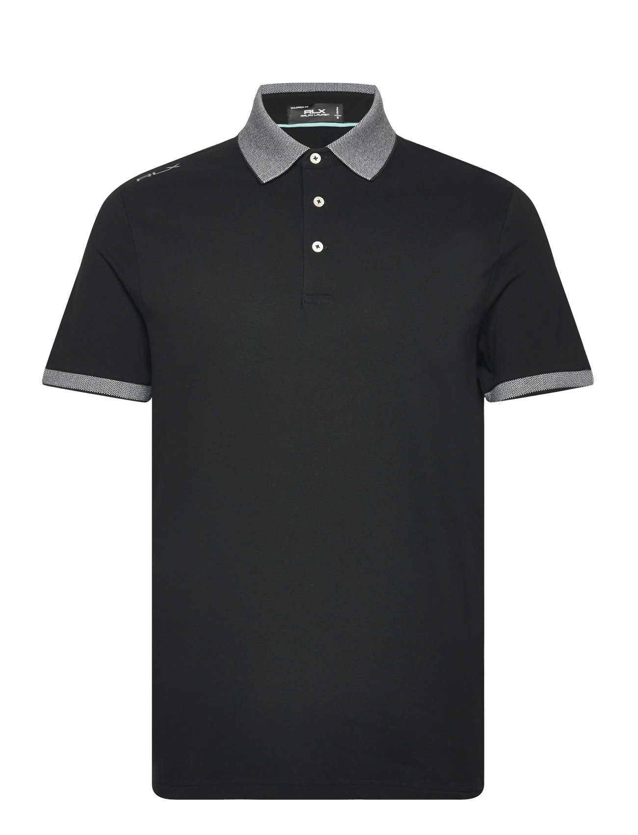 Tailored Fit Stretch Piqué Polo Shirt Sport Knitwear Short Sleeve Knitted Polos Black Ralph Lauren Golf