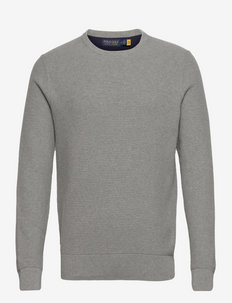 Cotton-Blend Crewneck Sweater - rund hals - andover heather