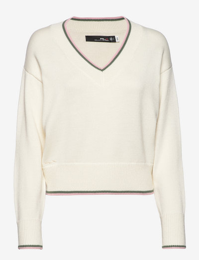 Wool-Blend Performance Cricket Sweater - dzianinowe - cream multi