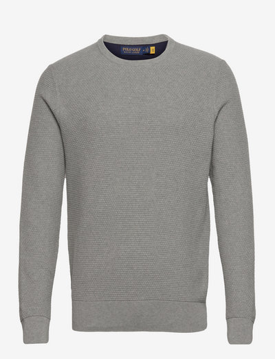 Cotton-Blend Crewneck Sweater - trøjer med rund hals - andover heather