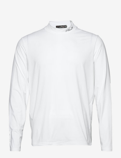 Custom Slim Fit Mockneck Shirt - langærmede toppe - pure white