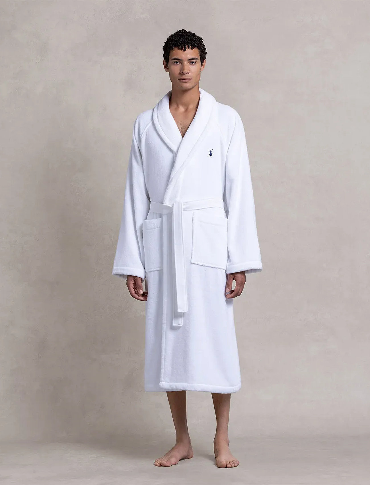 Ralph Lauren Home Poloplay Bath Robe, L, White, Tekstiler Til Badeværelset > Badekåber, Unisex