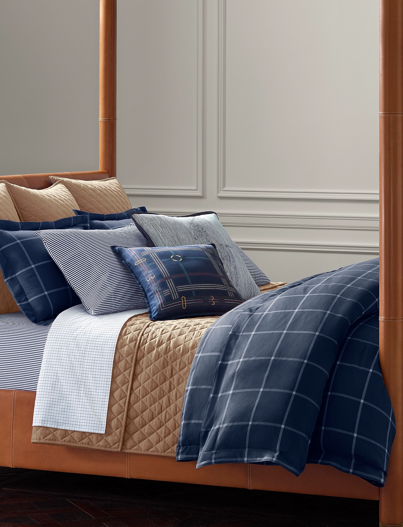 ralph lauren navy duvet cover