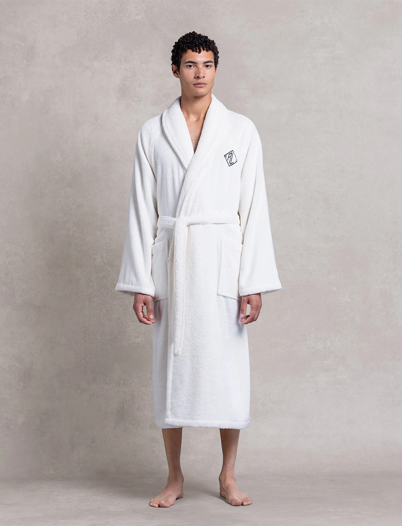 Ralph Lauren Home Langdon Bath Robe, L, White, Nat- Og Loungewear > Morgenkåber, Dame