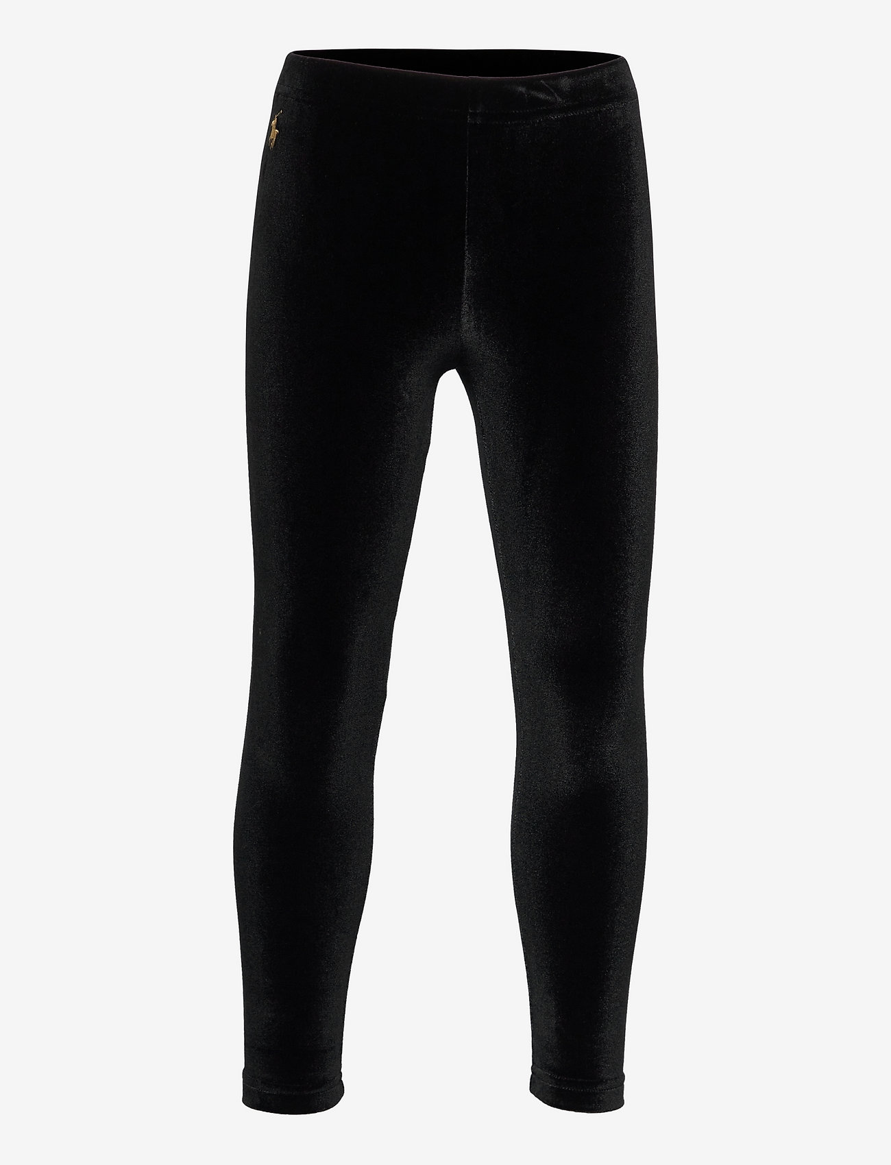 Ralph Lauren Kids - Stretch Velour Legging - leggings - polo black - 0