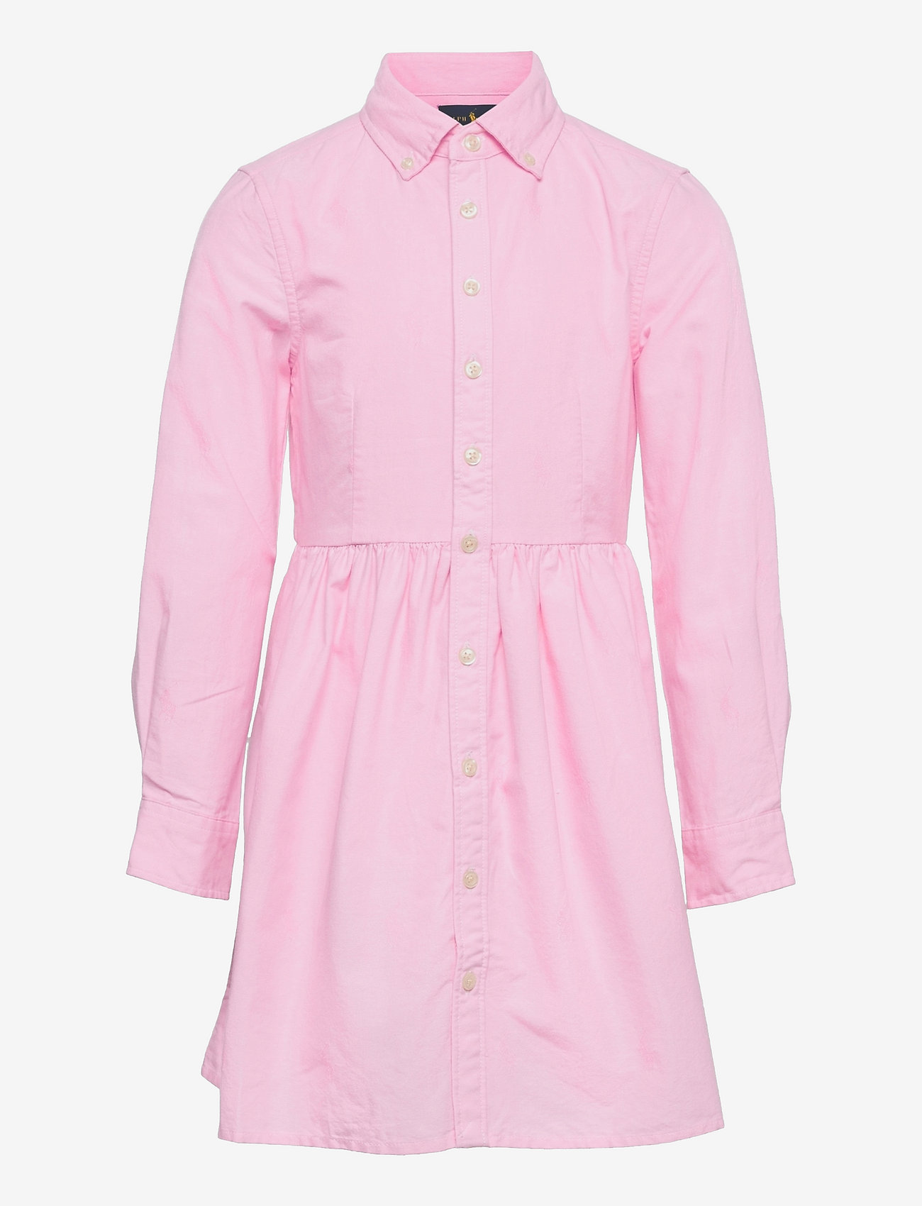 Ralph Lauren Kids - Pony Cotton Shirtdress - partydresses - pink - 0