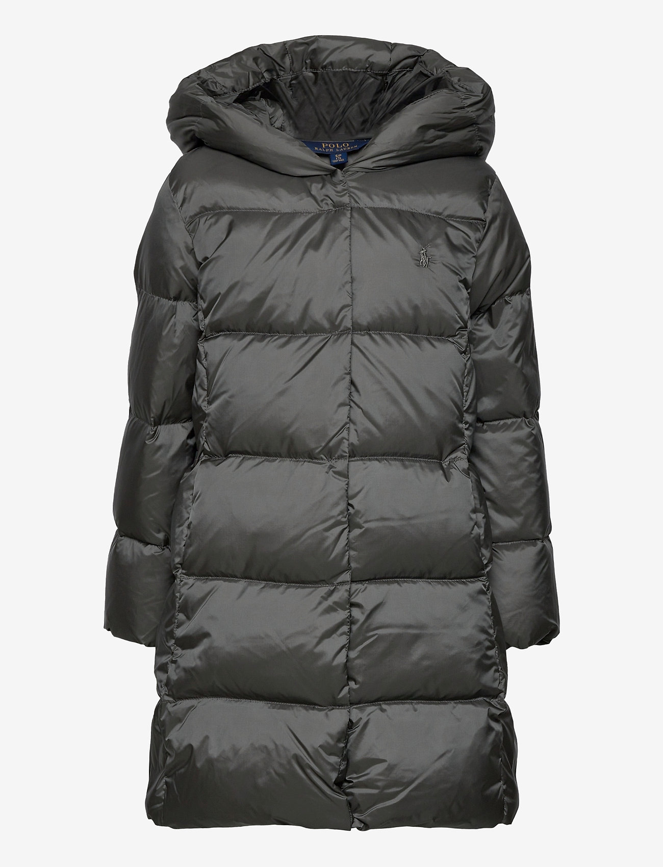 quilted hooded down coat