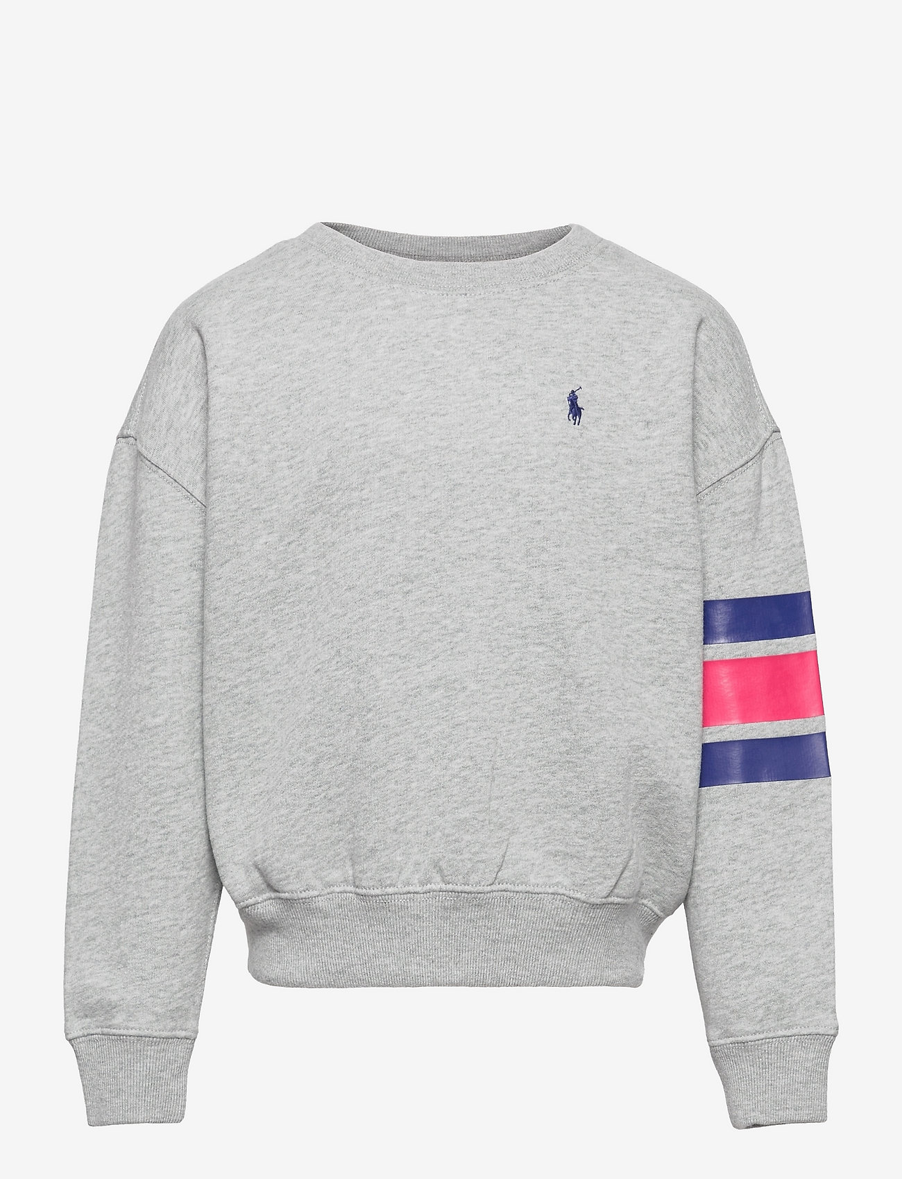 striped fleece sweatshirt ralph lauren