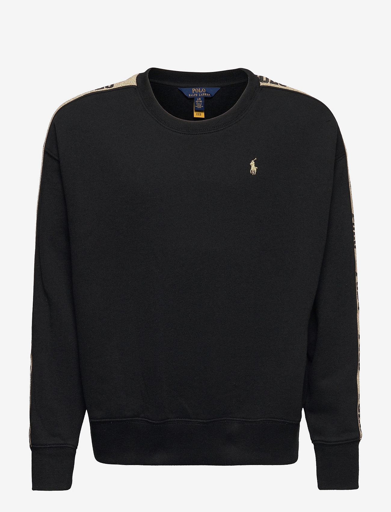 Ralph Lauren Kids - Metallic Logo Fleece Sweatshirt - sweatshirts - polo black - 0