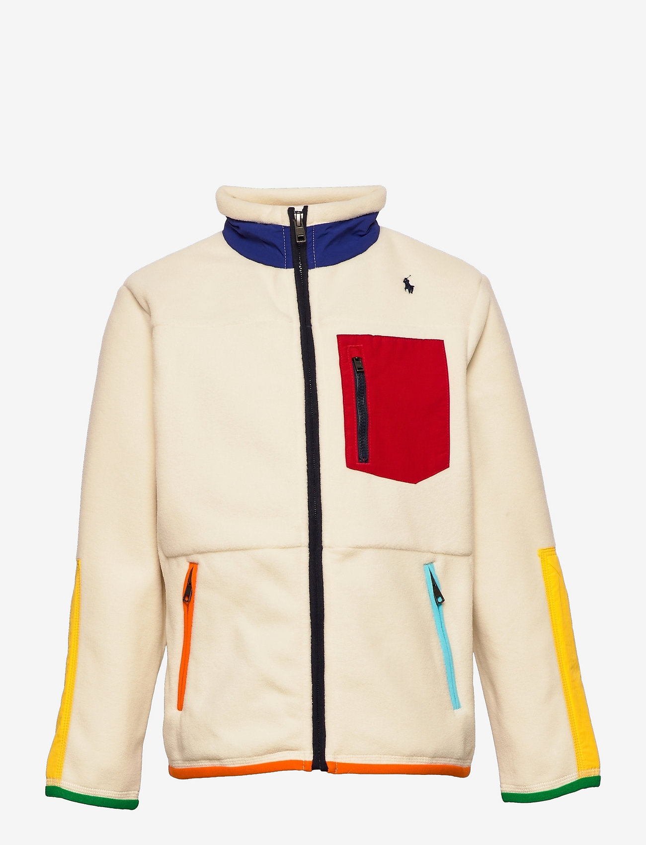 Ralph Lauren Kids - Hybrid Mockneck Jacket - fleece jackets - winter cream mult - 0