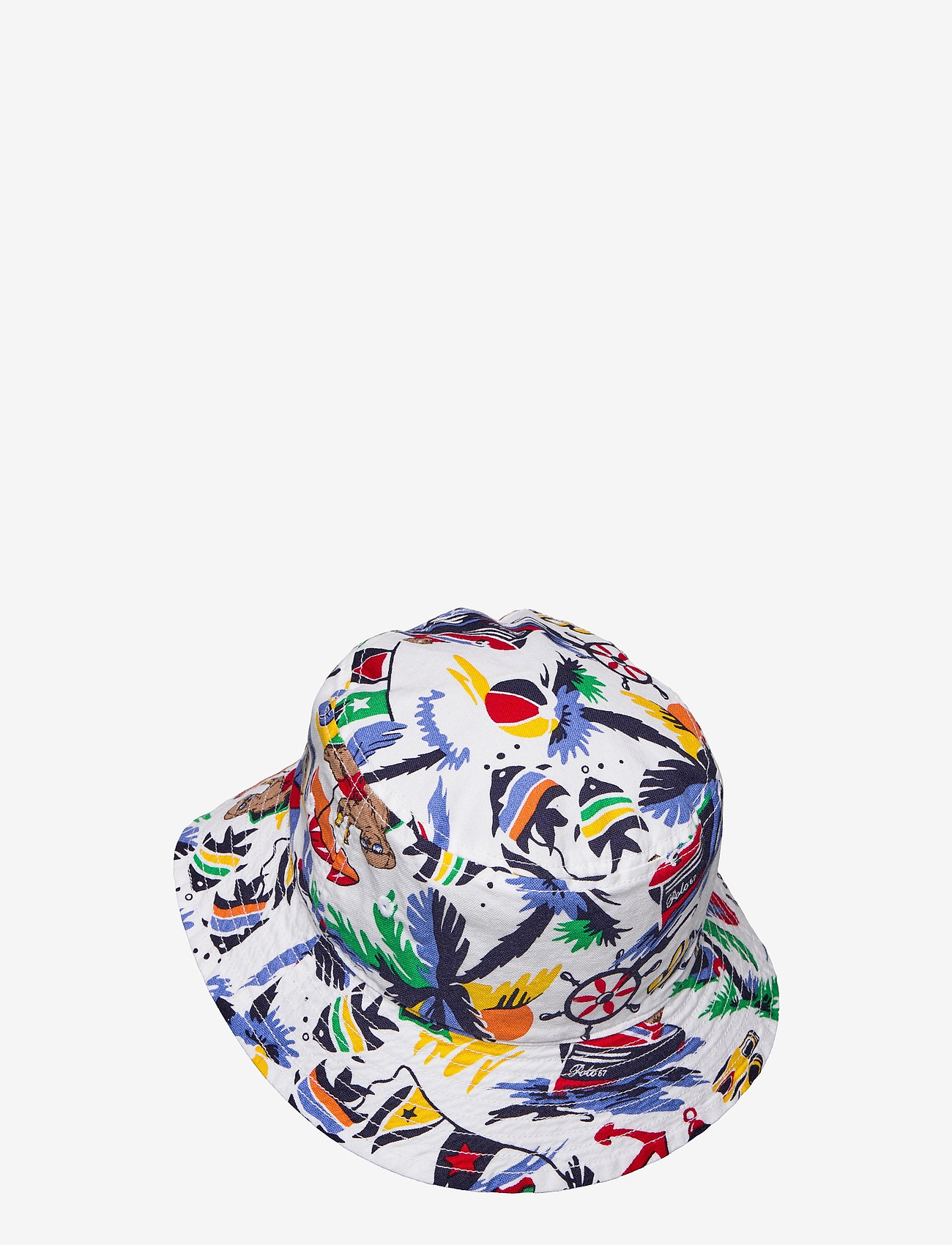 Ralph Lauren Kids - Reversible Cotton Oxford Bucket Hat - bear-waiian print - 1