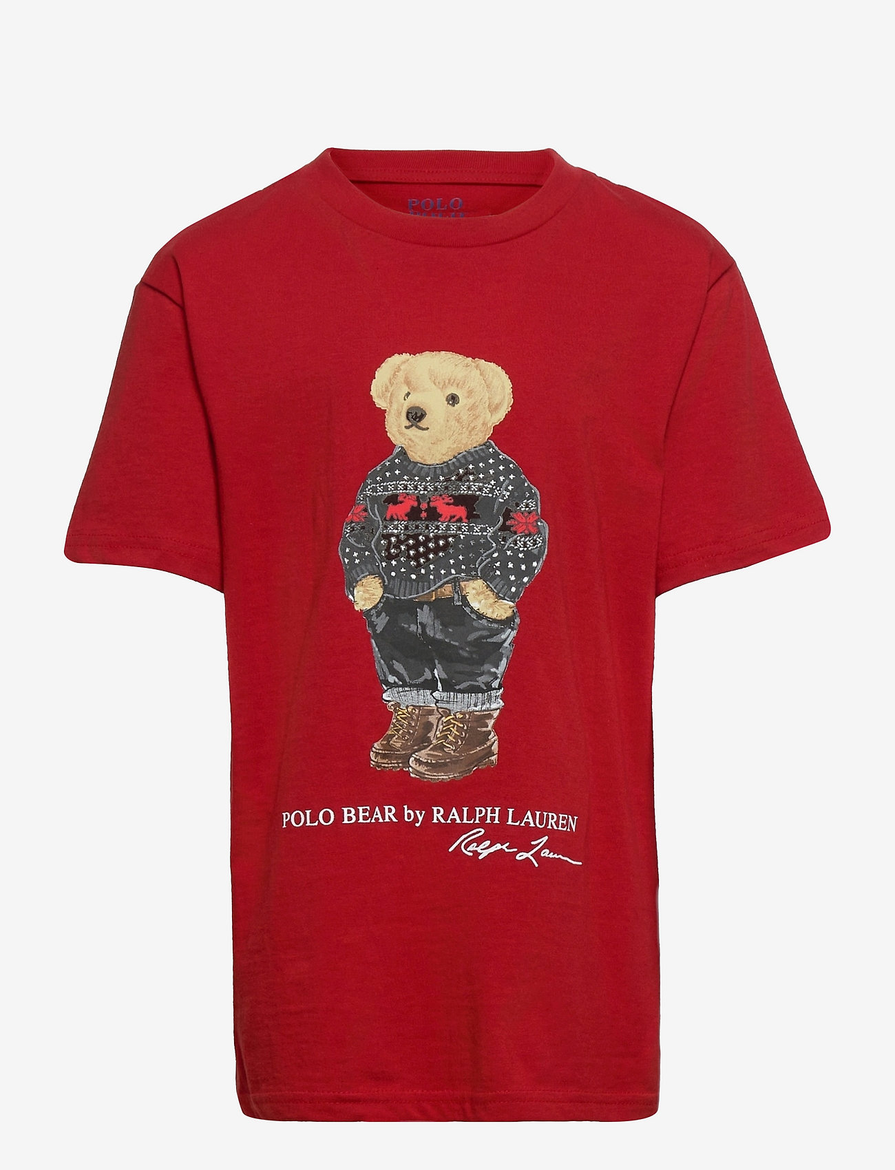Ralph Lauren Kids - Polo Bear Cotton Jersey Tee - madison red - 0