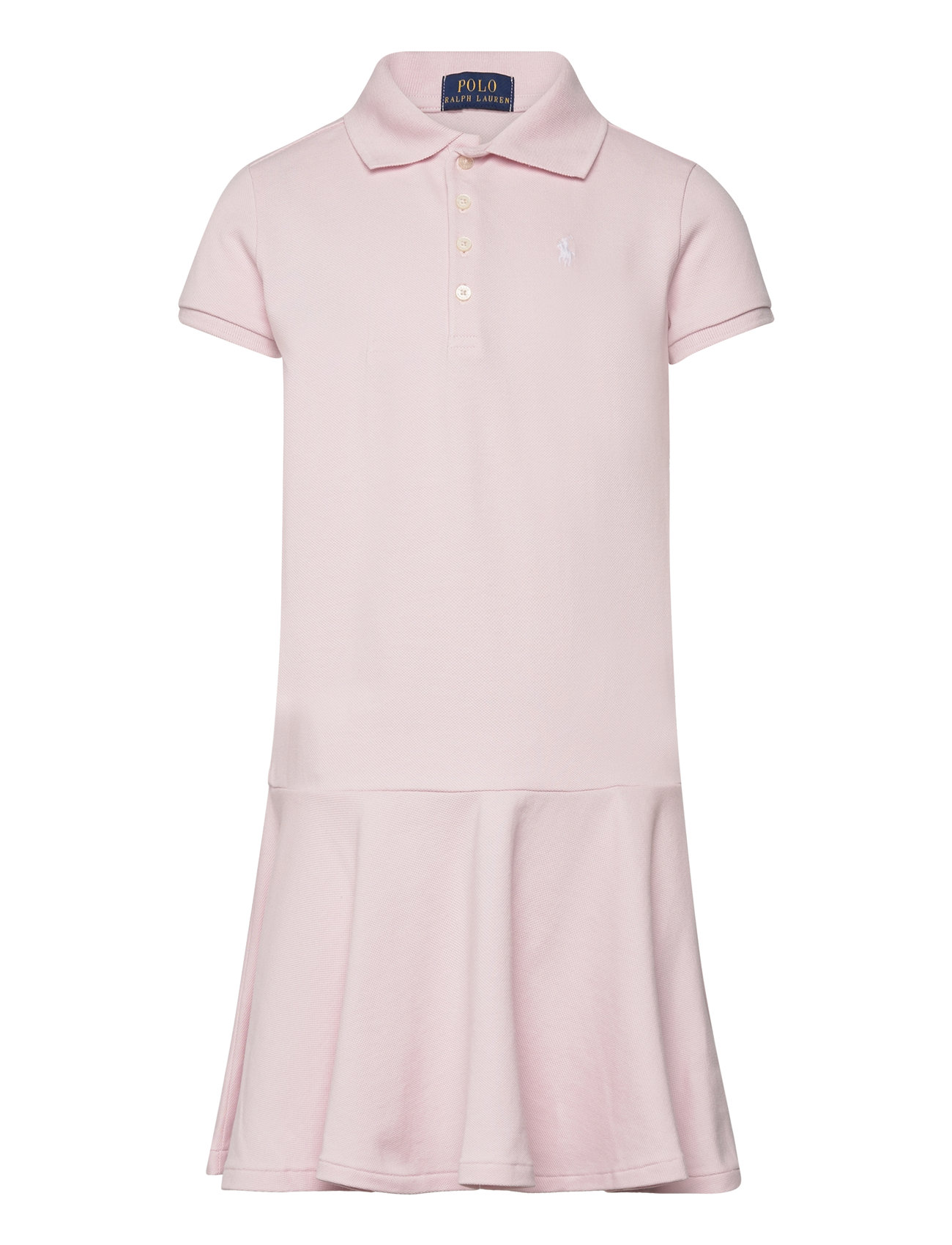 Stretch Mesh Polo Dress Dresses & Skirts Dresses Casual Dresses Short-sleeved Casual Dresses Pink Ralph Lauren Kids