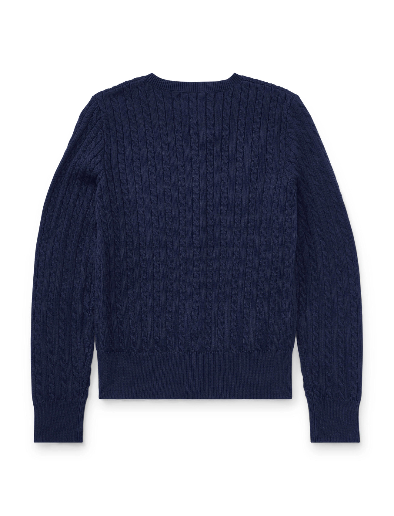 Ralph Lauren Kids Mini-Cable Cotton Cardigan, 154-158, Blue, Strik > Cardigans, Børn
